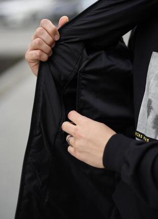 Комплект демісезонний чоловічий tnf: жилетка + штани з плащівки чорні. барсетка у подарунок!6 фото