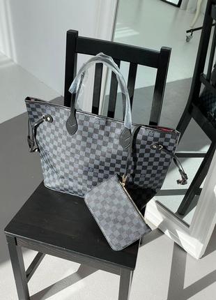 Сумка louis vuitton neverfull grey5 фото