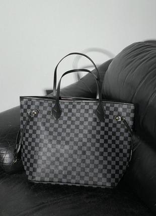 Сумка louis vuitton neverfull grey6 фото