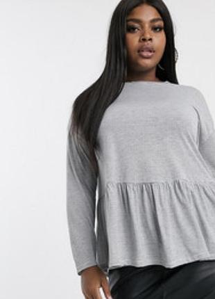 Джемпер оверсайз. трикотажна ярусна кофта