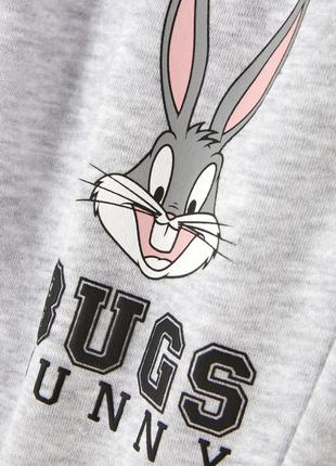 Яркий серый худи свитшот primark bugs bunny с капюшоном, бакс бани, disney3 фото