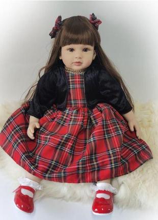 Лялька реборн дівчинка принцеса вініл-силіконова yuboo 60 см (м1570059)2 фото