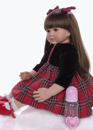 Лялька реборн дівчинка принцеса вініл-силіконова yuboo 60 см (м1570059)9 фото