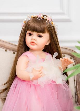 Лялька реборн keiumi дівчинка доллі вініл-силіконова  можна купати 55 см (м11540104)2 фото