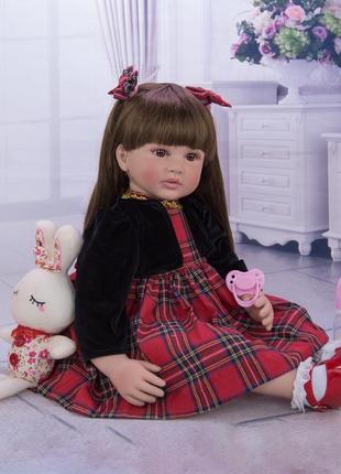 Лялька реборн дівчинка принцеса вініл-силіконова yuboo 60 см (м1570059)8 фото