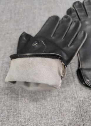 Красивые кожаные перчатки без подкладки5 фото