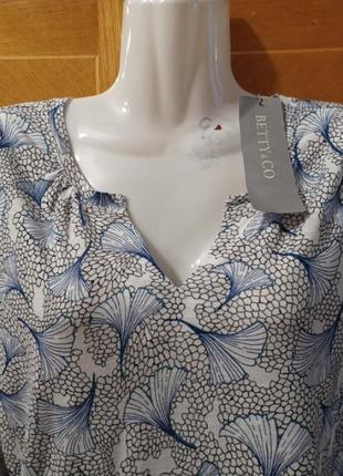 Новая 100% вискоза качественный реглан блуза рубашка р.38 от betty &amp; Co3 фото