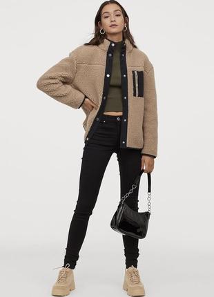 H&m куртка-рубашка тедди