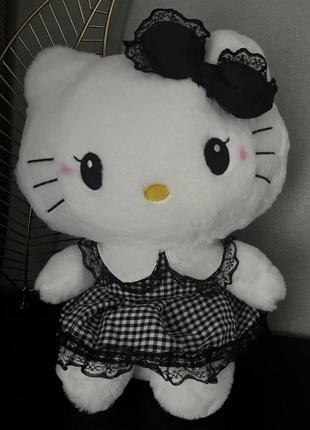 Мягкая игрушка hello kitty хелло китти 30 см чорний бант2 фото