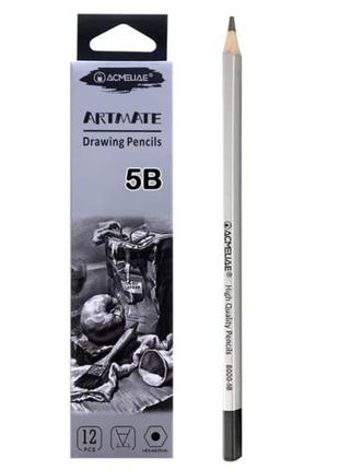Олівці чорнографітні 5в artmate acmeliae 12шт
