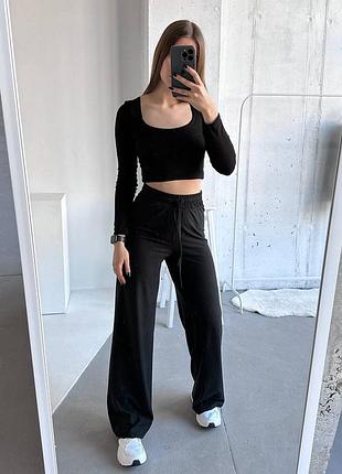 Спортивные прямые брюки брюки в цветах