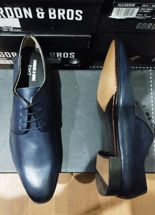 Бездоганні класичні шкіряні туфлі німецького бренду чоловічого взуття gordon & bros.4 фото