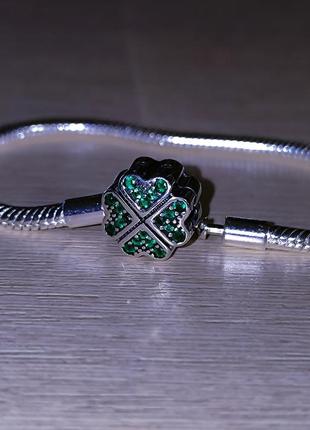 Серебряный браслет (основа) пандора pandora "мужник"