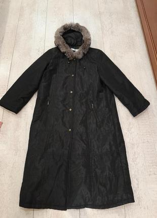 Стильная демисезонная длинная куртка парка пальто дубленка4 фото