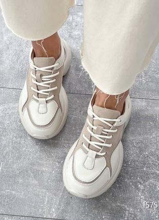 Кросівки білі,моко , натуральна шкіра6 фото