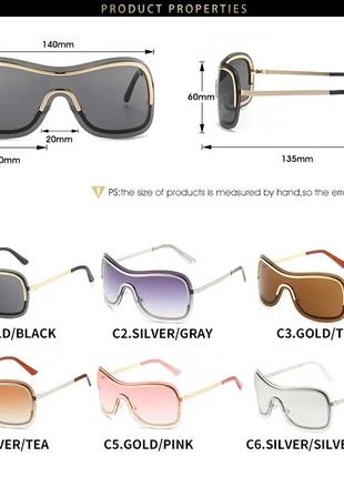 Срібло дзеркальні окуляри колір трендові жіночі чоловічі сонцезахисні стильні 2023 велоспорту y2k7 фото