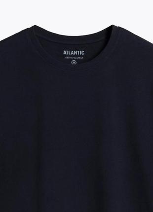 Піжама чоловіча футболка + шорти бавовна atlantic-365 т.синя2 фото