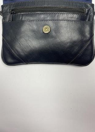Кожаная фирменная сумка- кошелек на/ через плечо.9 фото