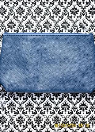 Синя щільна фактурна косметичка elemis blue cosmetic bag2 фото