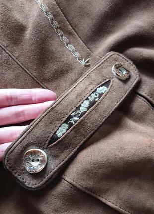 Натуральная замша стильная куртка винтажная3 фото