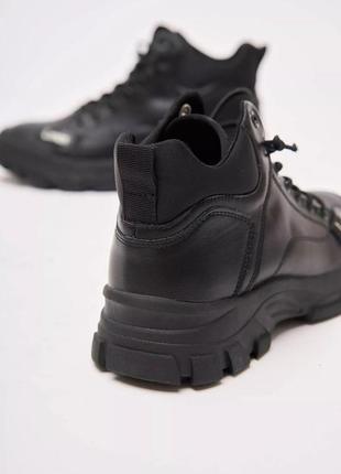 Ботинки lonza черные женские, обувь демисезон3 фото