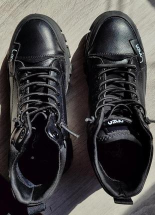Ботинки lonza черные женские, обувь демисезон4 фото