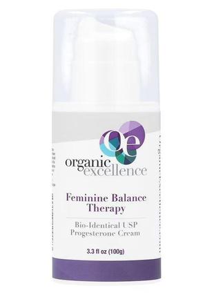 Organic excellence feminine balance lograpy крем з біоідетичним прогестероном usp. 100 г.