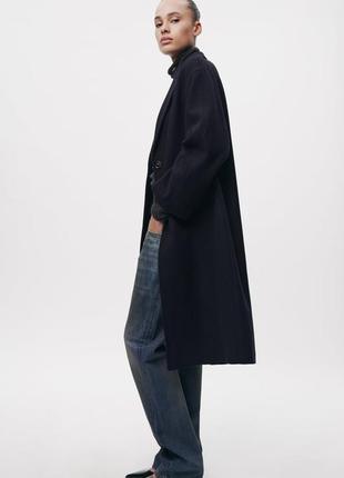 Новое шерстяное пальто zara размер xs - s, m - l ( 51% шерсть ) zw коллекция6 фото