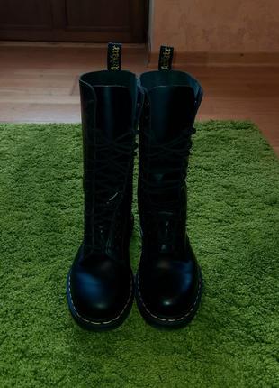 Черевики dr martens 1914 black smooth шкіряні високі сапоги кросівки чоботи 1b604 фото