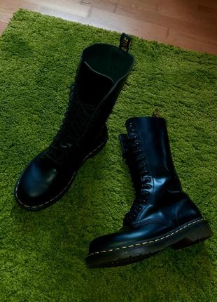 Ботинки dr martens 1914 black smooth кожаные высокие сапоги кроссовки 1b602 фото