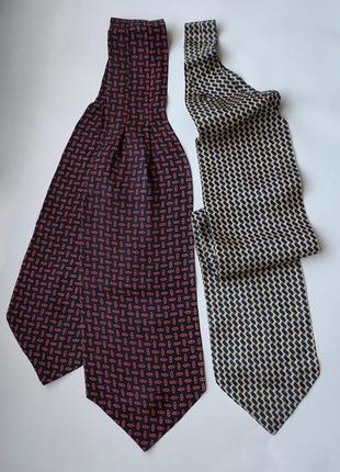 Шовкова краватка аскот, шовкова шийна хустка carven paris5 фото