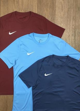 Футболки nike спортивные мужские футболка синяя красная dri fir найк1 фото