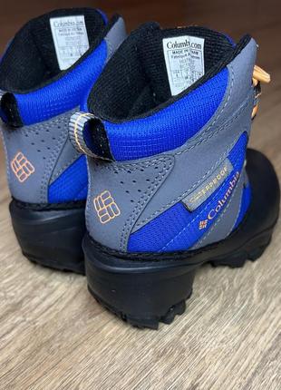 Черевики снігоходи columbia childrens rope tow iii waterproof bc1322 azul/orange blast3 фото