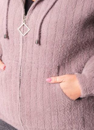 Женский теплый укороченный кардиган альпака, куртка, курточка, кофта из альпаки 2xl 3xl l xxl5 фото