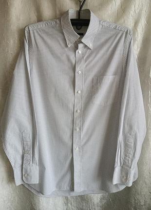 Рубашка мужская с длинным рукавом белого цвета. состав 100% хлопок. 
размер указан xl.
в хорошем состоянии, без дефектов.4 фото