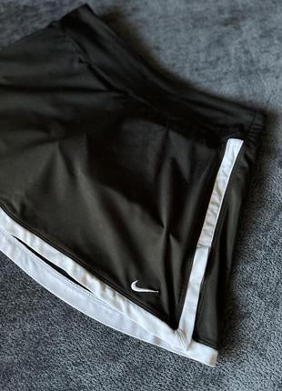 Черная спортивная юбка-шорты nike dri-fit6 фото