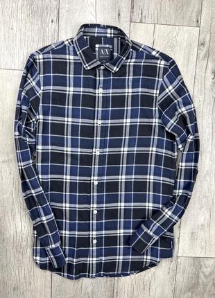 armani bag exchange regular рубашка xs размер с длинным рукавом клетчаткая оригинал