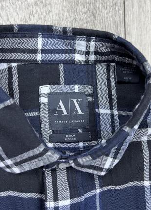 Armani exchange regular рубашка xs размер с длинным рукавом клетчаткая оригинал4 фото