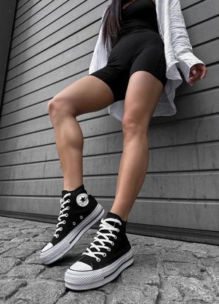 Кеди converse white black4 фото