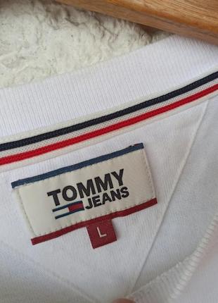 Футболка tommy hilfiger l мужская белая томми тх4 фото