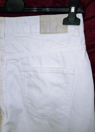 Белые джинсы zara высокая посадка джинсы бананы мом зара джинсы багги8 фото
