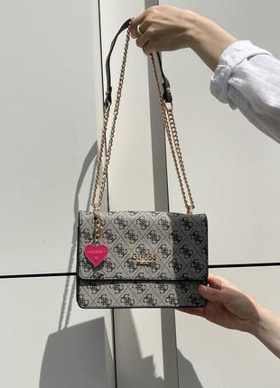 Guess mini bag silver сумка2 фото