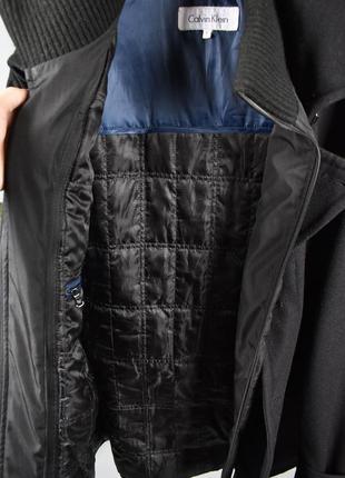 Calvin klein чоловіче пальто чорне вовняне з підкладкою розмір5 фото