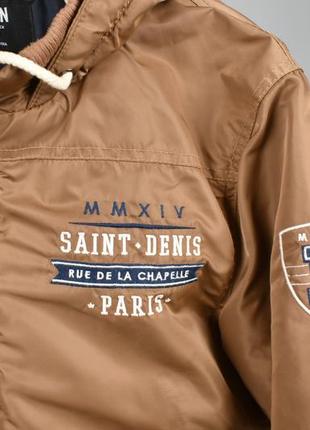 Fsbn чоловіча куртка з капюшоном коричнева з нашивками розмір м5 фото