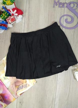 Женская юбка шорты li ning черная размер м