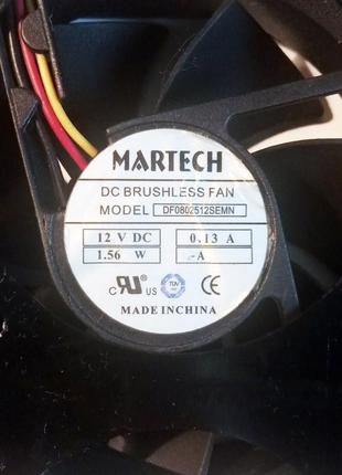Кулер, система охолодження для пк martech df0802512semn 3 pin3 фото