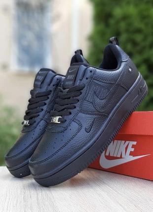 Женские кроссовки nike air force 1 / найк аир форс / обувь демисезонная женская на весну, лето, осень черные