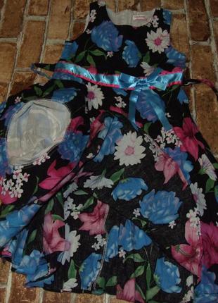 Нарядное платье и панамка 9 - 10 лет набор2 фото