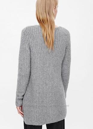 Cos натуральный серый свитер из альпаки и шерсти шерстяной4 фото