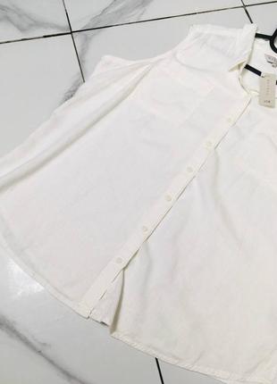 Белая новая рубашка из льна батал большой размер от nutmeg uk224 фото